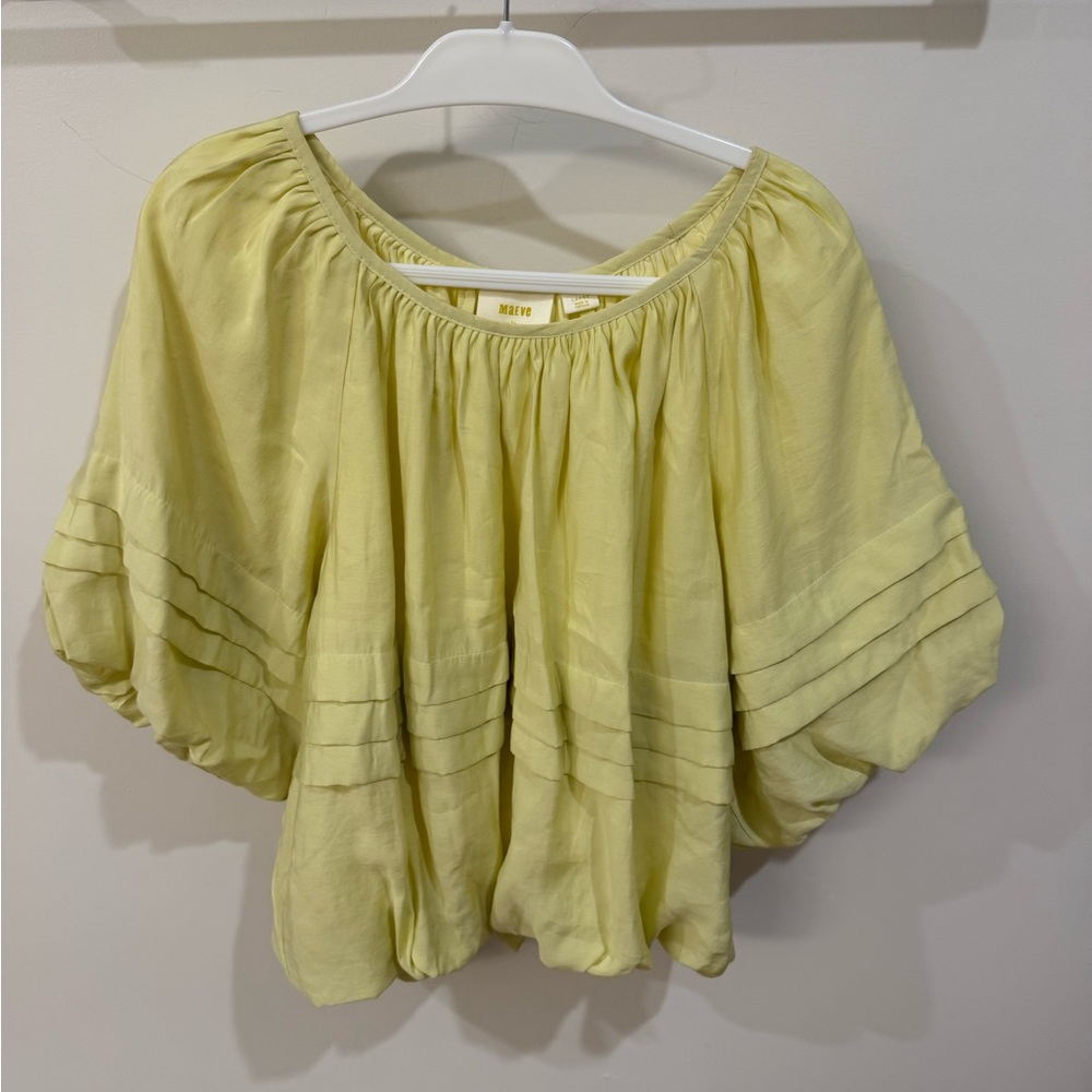 Anthropologie Light Yellow Blouse
